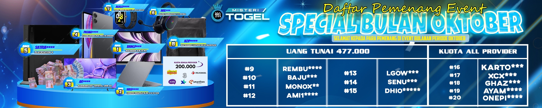 PEMENANG EVENT POINT OKTOBER